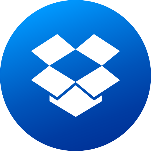 Circle, dropbox, gradient, high quality, media, social, social media icon
